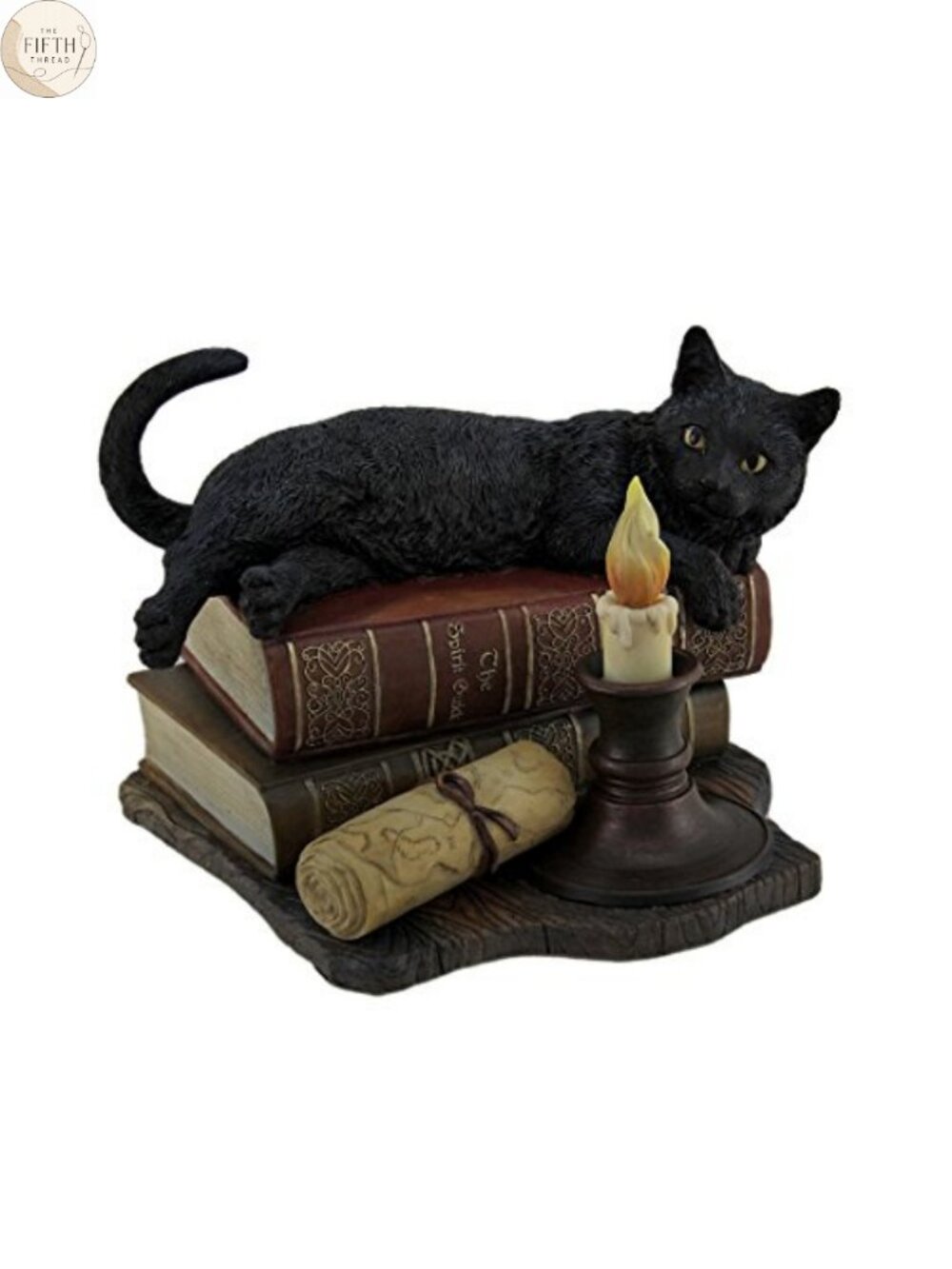 Veronese Design Witching Hour Black Cat Sculpture Resin Figurine Fantasy Decor